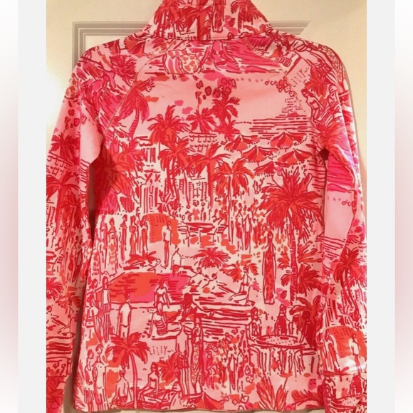 Lilly Pulitzer Skipper Popover Xs in Paradise Pink Rule Breakers Toile - Picture 4 of 8